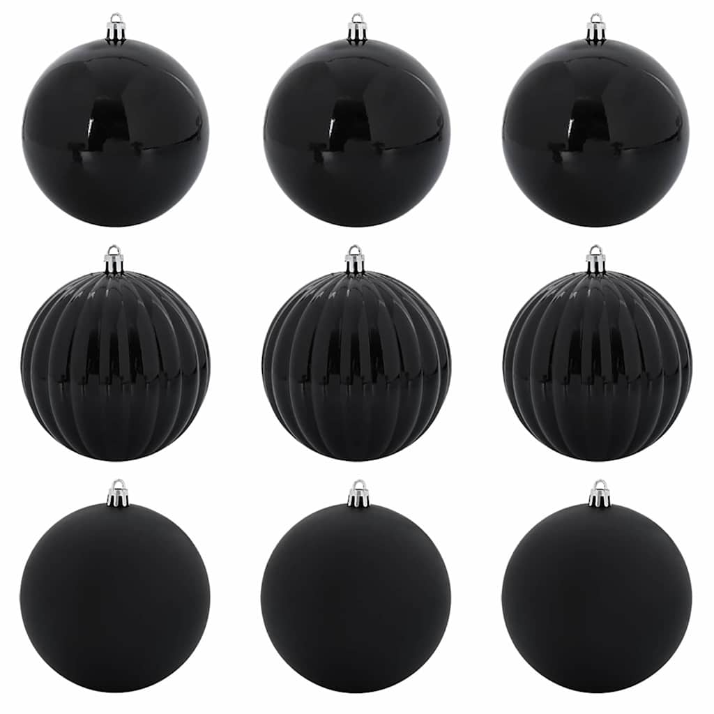 vidaXL Zestaw Bombek Świątecznych XL 9 pcs Czarny