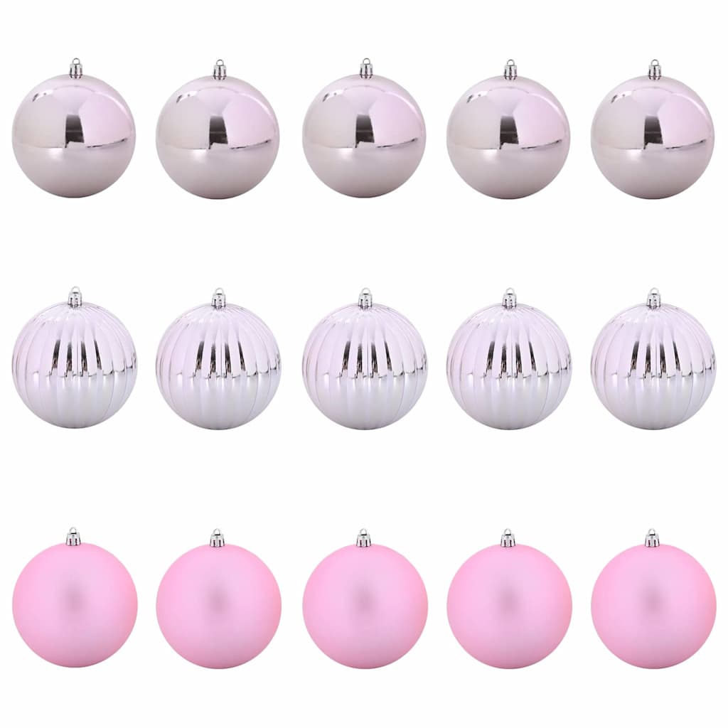 vidaXL Zestaw Bombek Świątecznych XL 15 pcs Różowy