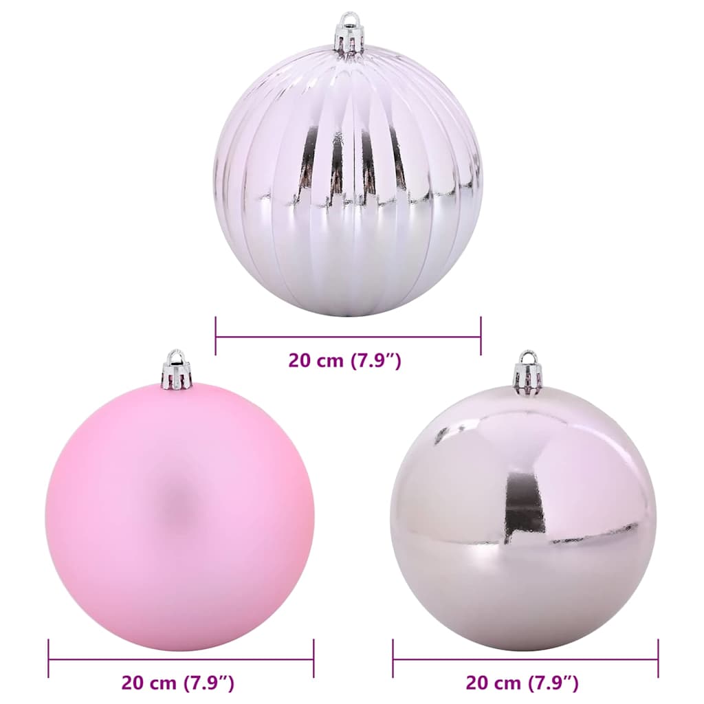 vidaXL Zestaw Bombek Świątecznych XXL 4 pcs Różowy