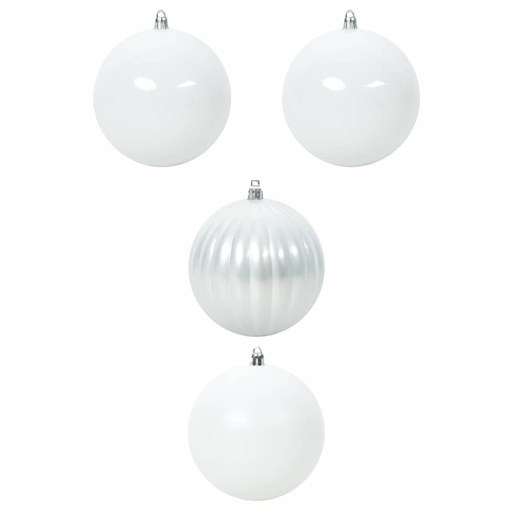 vidaXL Zestaw Bombek Świątecznych XXL 4 pcs Biały