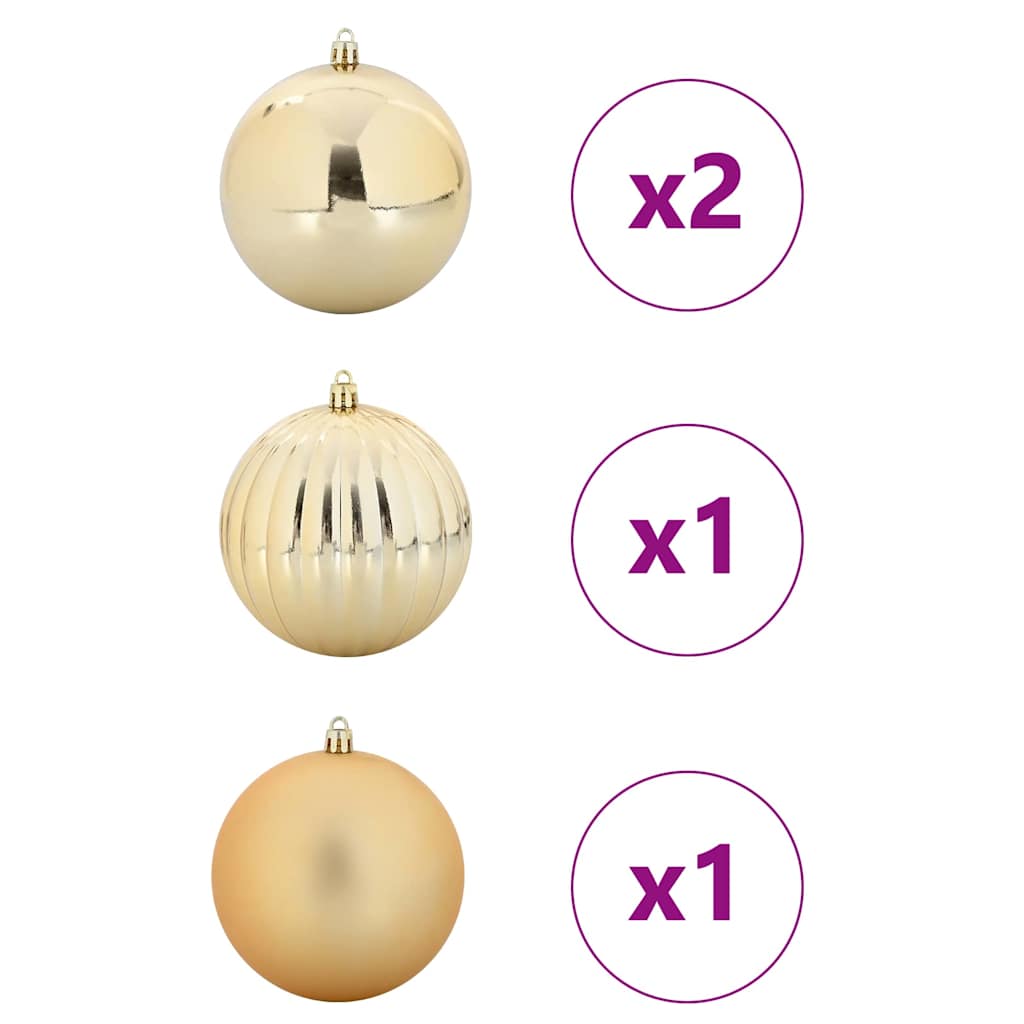 vidaXL Zestaw Bombek Świątecznych XXL 4 pcs złoty