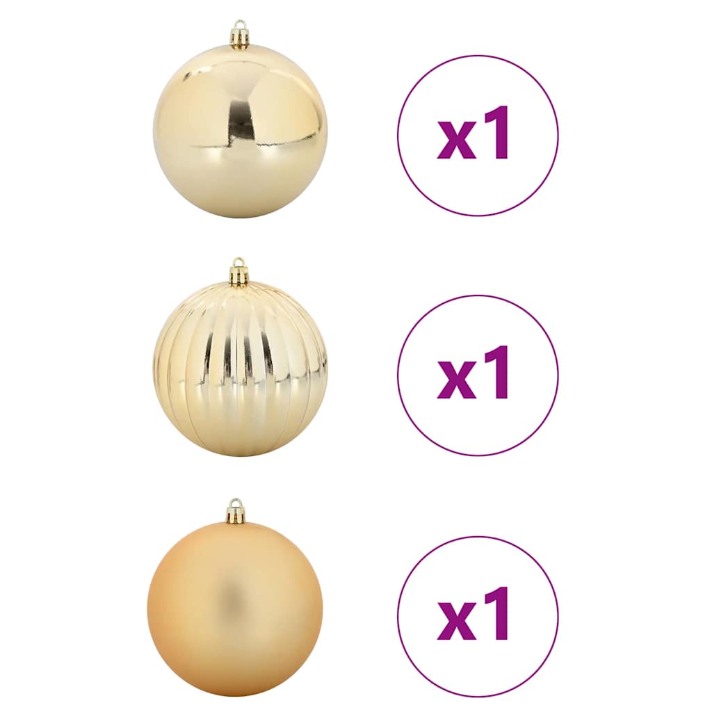 vidaXL Zestaw bombek świątecznych XXL 3 pcs złoty