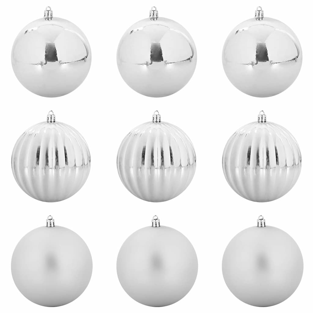 vidaXL Zestaw Bombek Świątecznych XL 9 pcs Srebrny