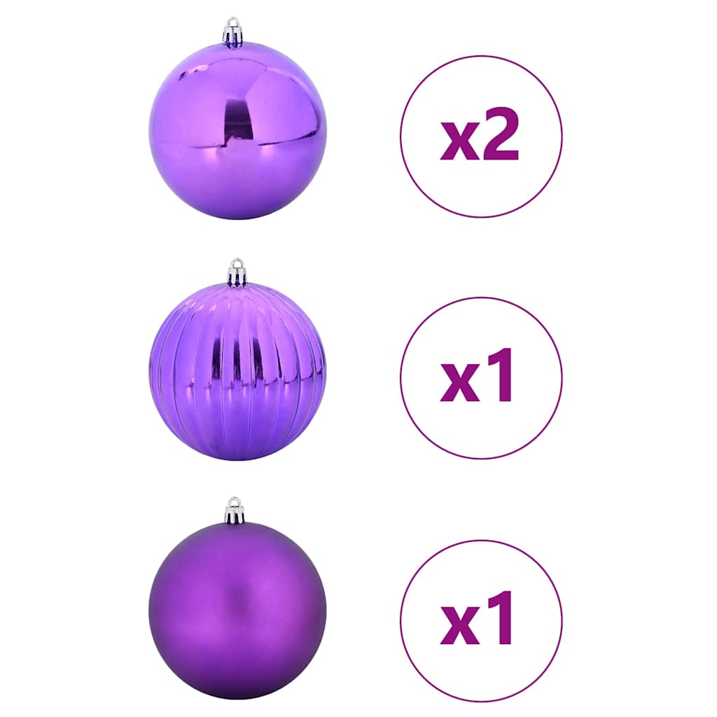 vidaXL Zestaw Bombek Świątecznych XXL 4 pcs Liliowy