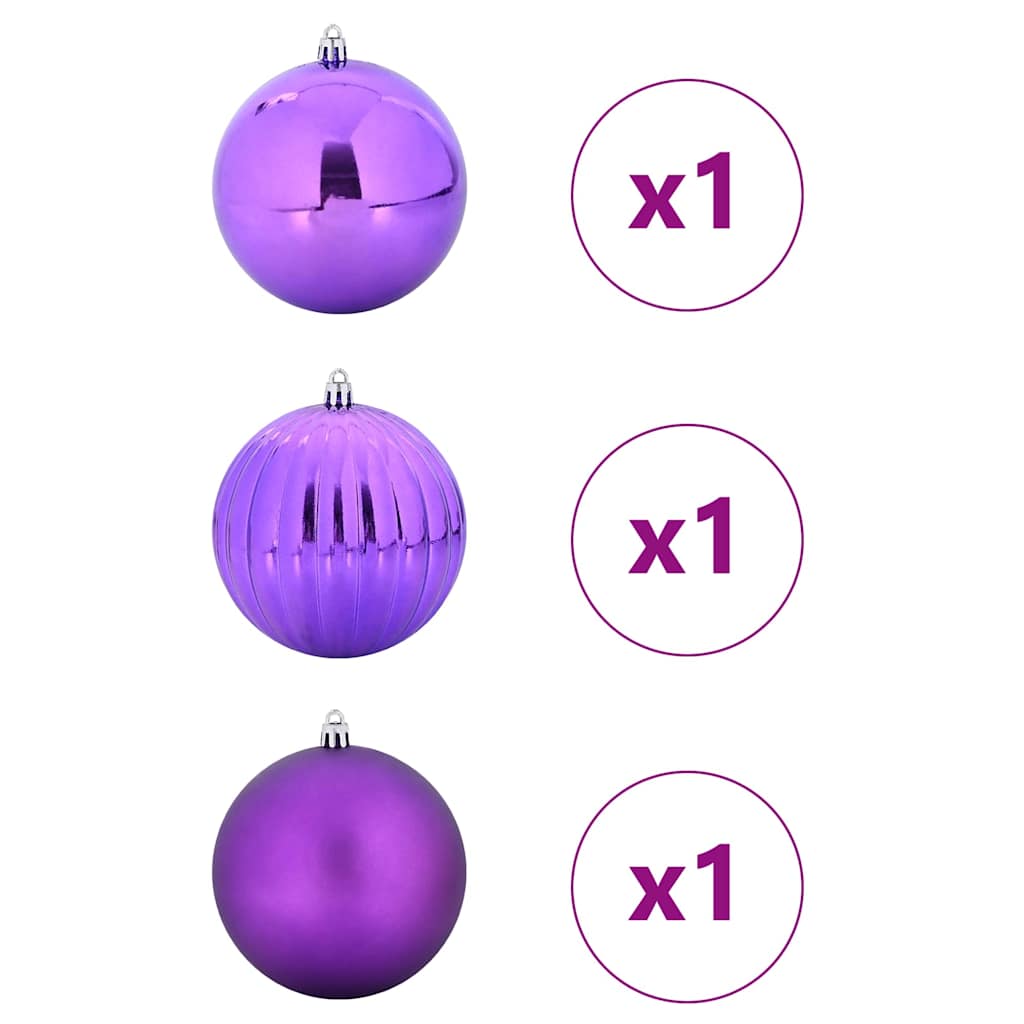 vidaXL Zestaw Bombek Świątecznych XXL 3 pcs Liliowy