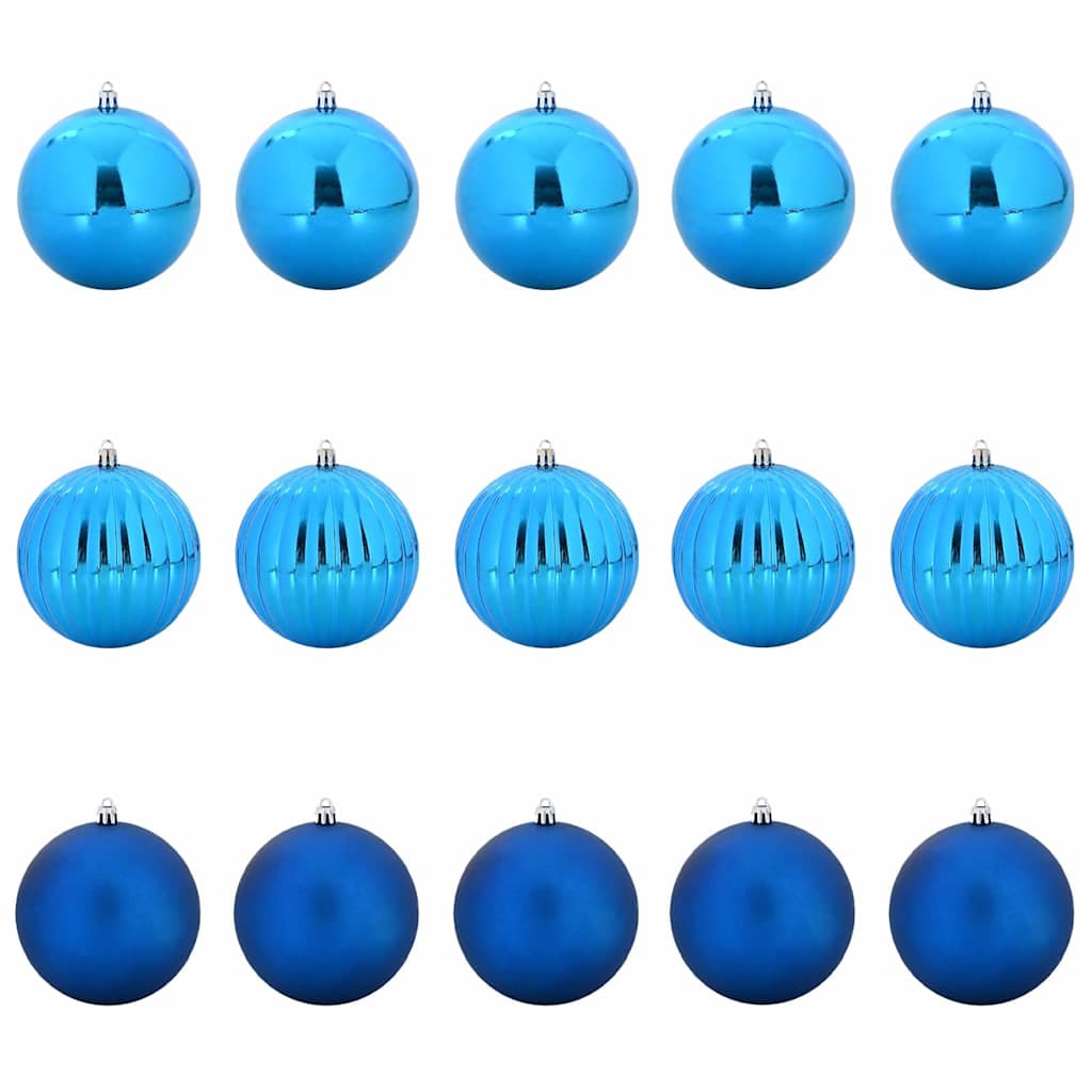 vidaXL Zestaw Bombek Świątecznych XL 15 pcs Niebieski