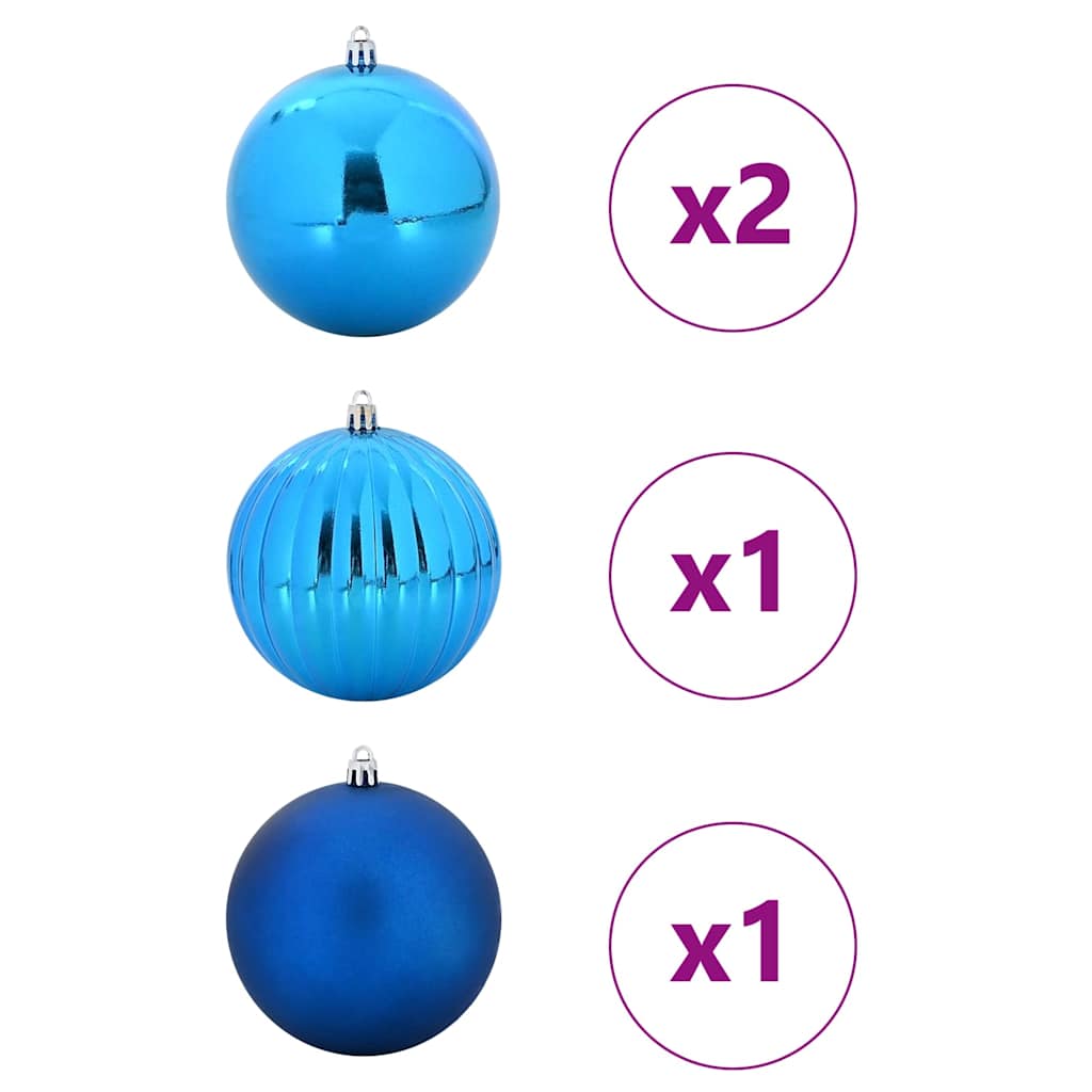 vidaXL Zestaw Bombek Świątecznych XXL 4 pcs Niebieski
