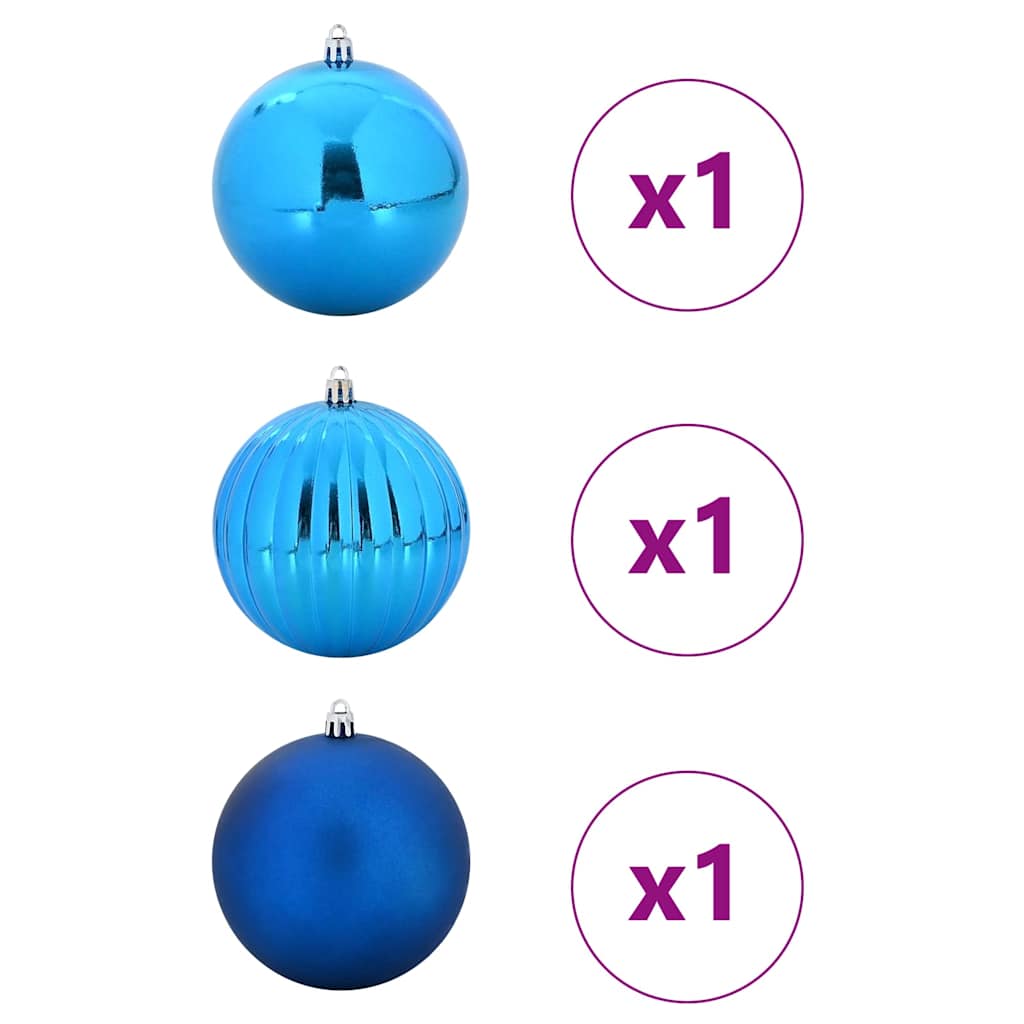 vidaXL Zestaw Bombek Bożonarodzeniowych XXL 3 pcs Niebieski
