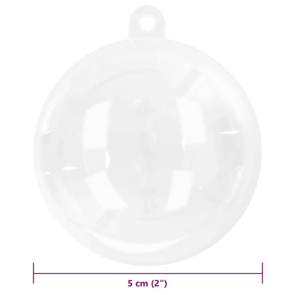 vidaXL Zestaw Bombek Choinkowych 50 pcs przezroczysty Ø 5 cm