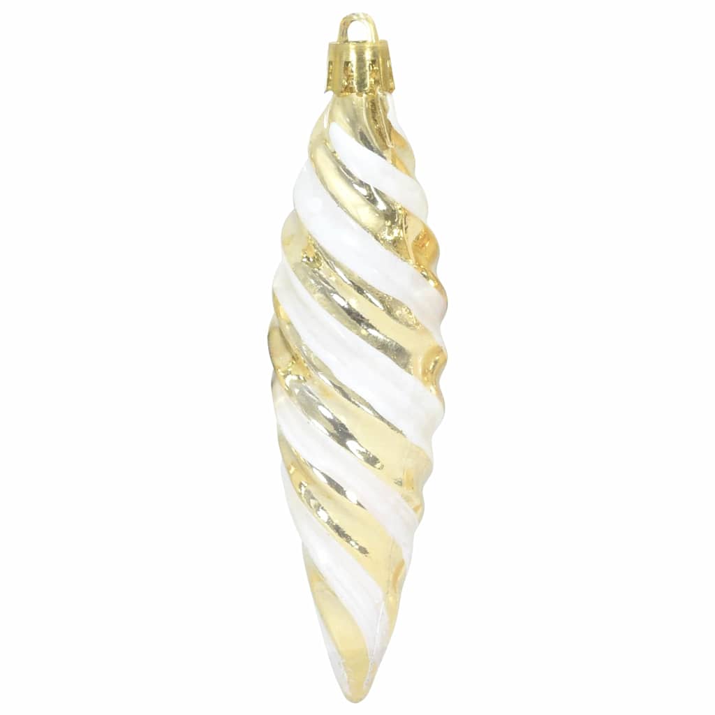 vidaXL Świąteczna kula w spiralnym kształcie 40 pcs złoty