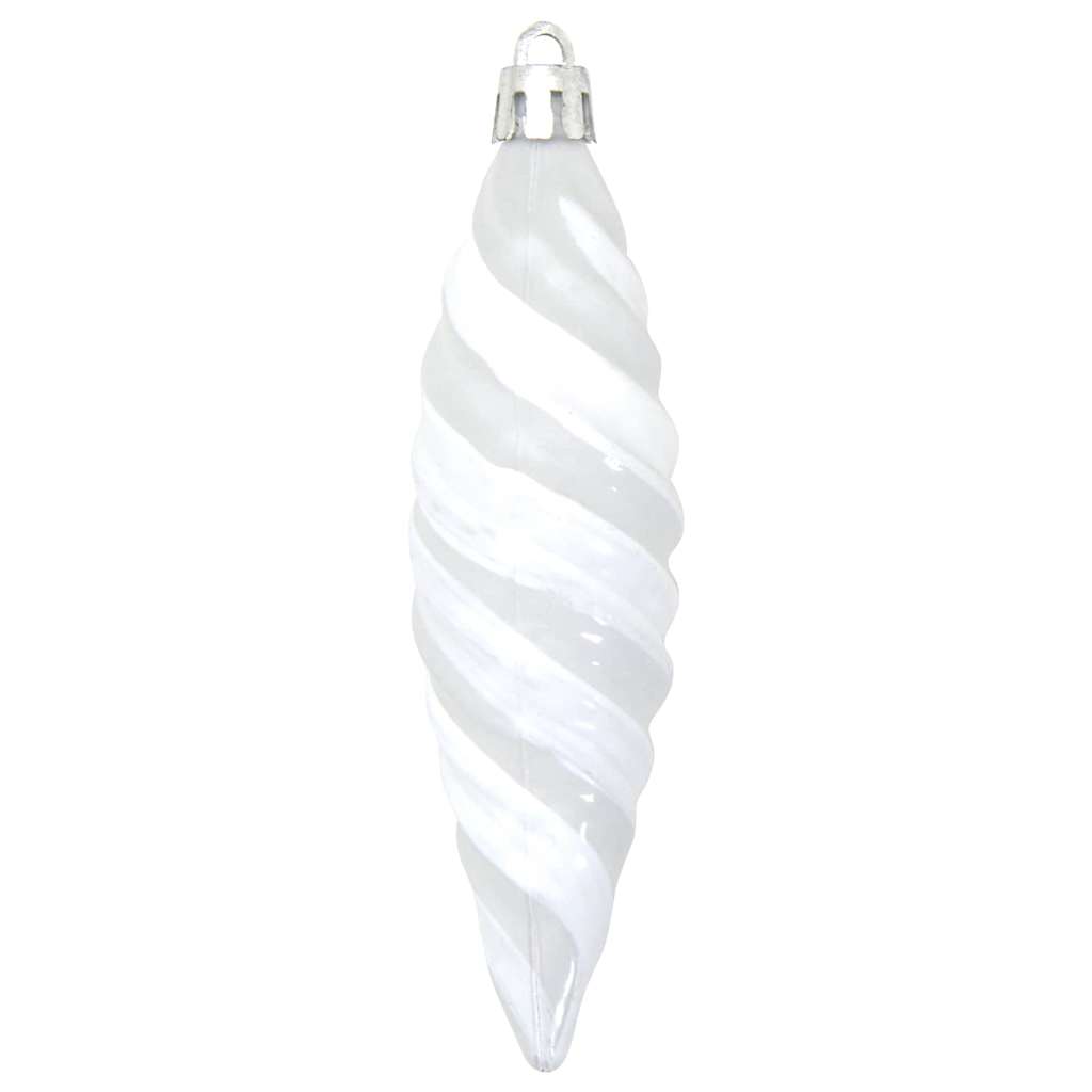 vidaXL Świąteczna kula w spiralnym kształcie 40 pcs Biały