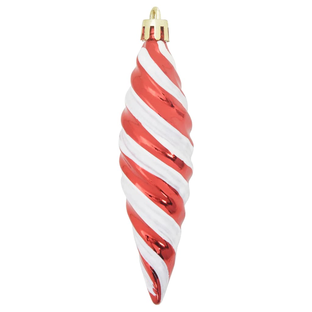 vidaXL Świąteczna kula w spiralnym kształcie 40 pcs Czerwony