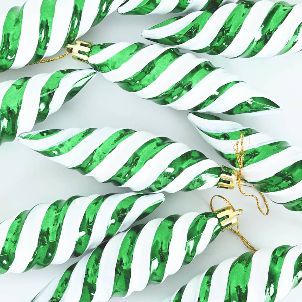 vidaXL Świąteczna kula w spiralnym kształcie 40 pcs Zielony