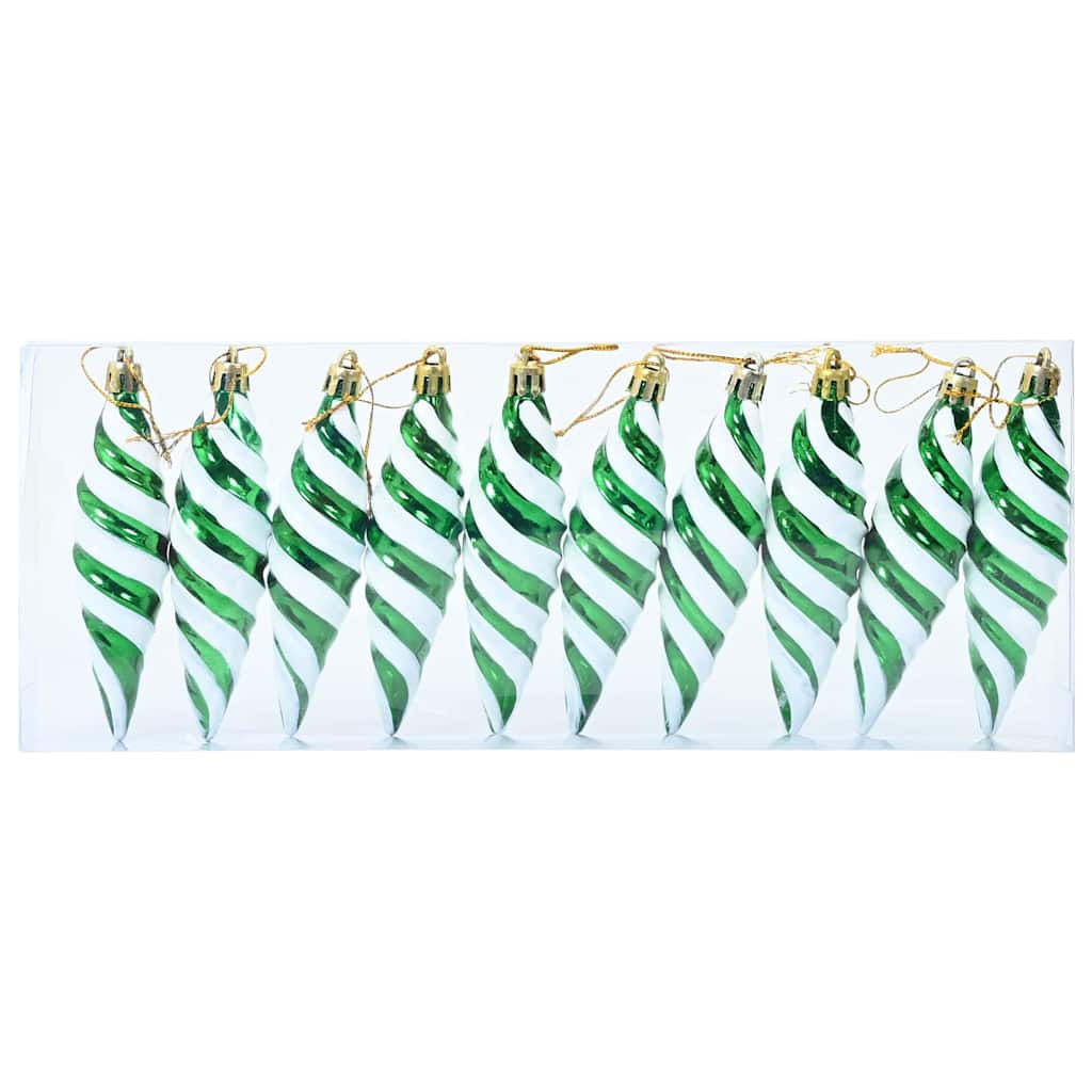 vidaXL Świąteczna kula w spiralnym kształcie 40 pcs Zielony