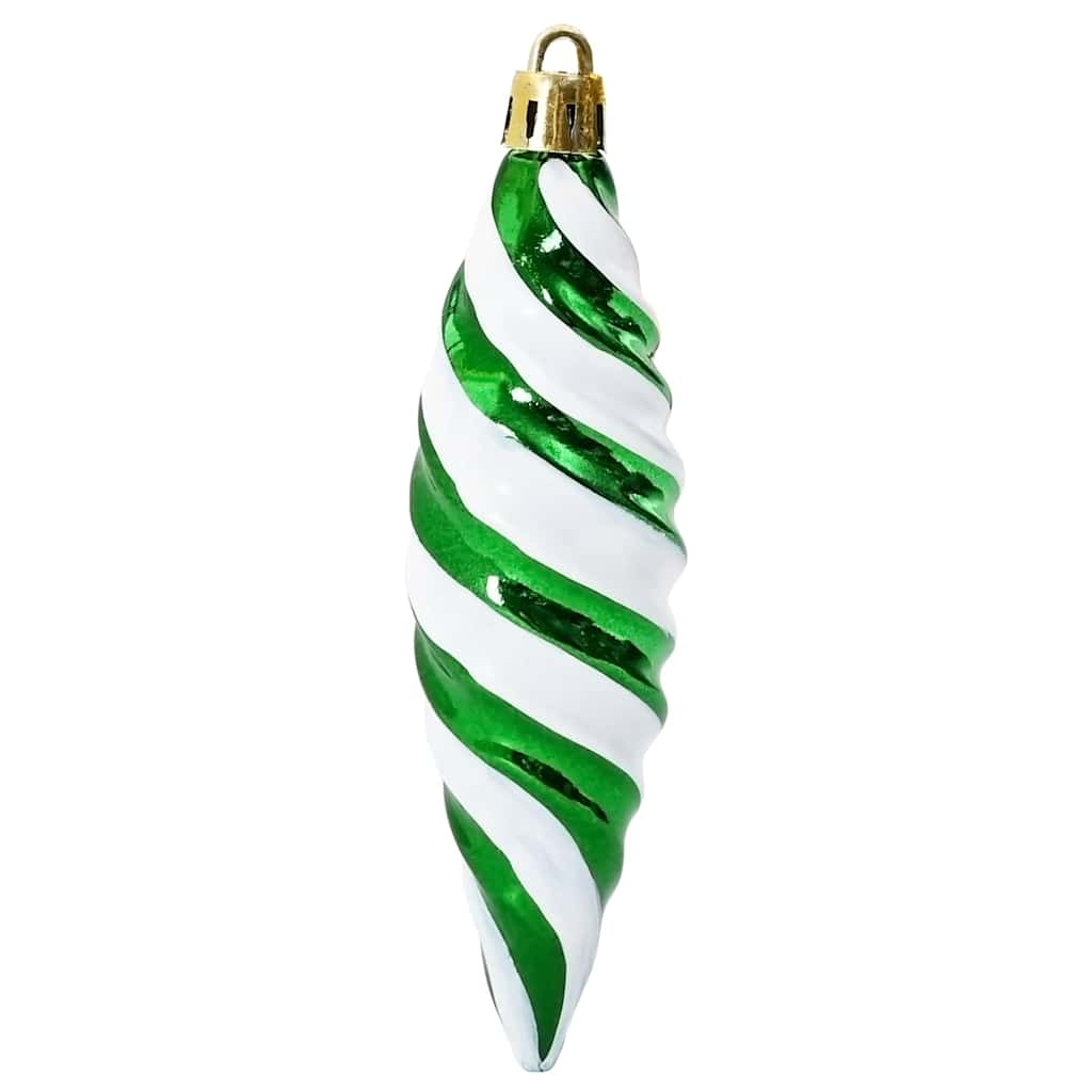 vidaXL Świąteczna kula w spiralnym kształcie 40 pcs Zielony