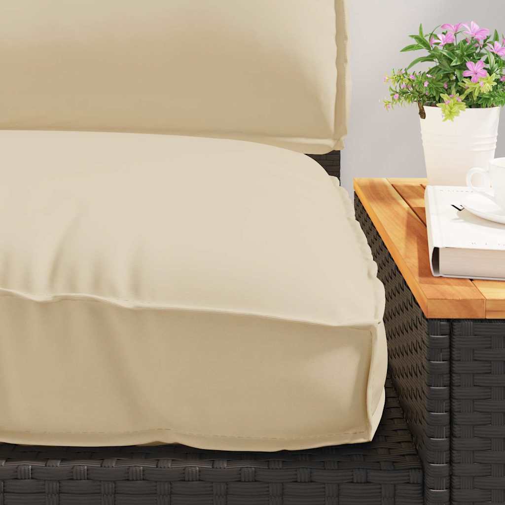 vidaXL Zestaw poduszek Materiał Oxford Beżowy 120 x 80 x 52 cm