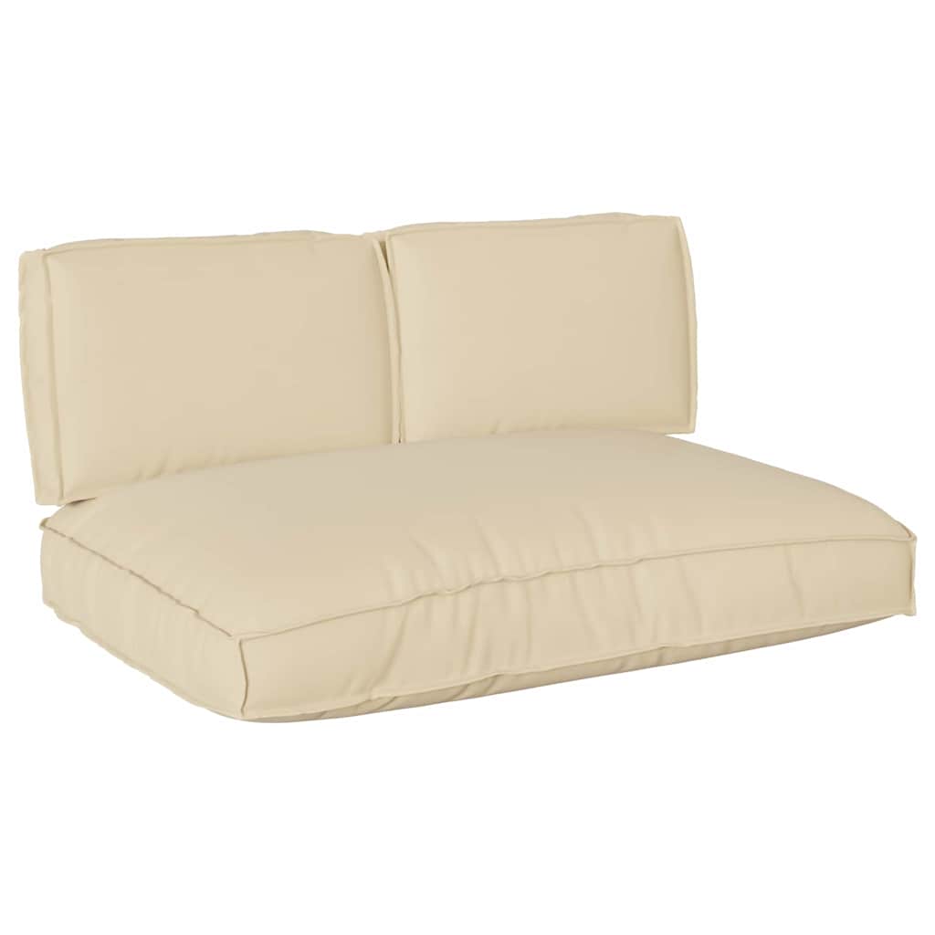 vidaXL Zestaw poduszek Materiał Oxford Beżowy 120 x 80 x 52 cm