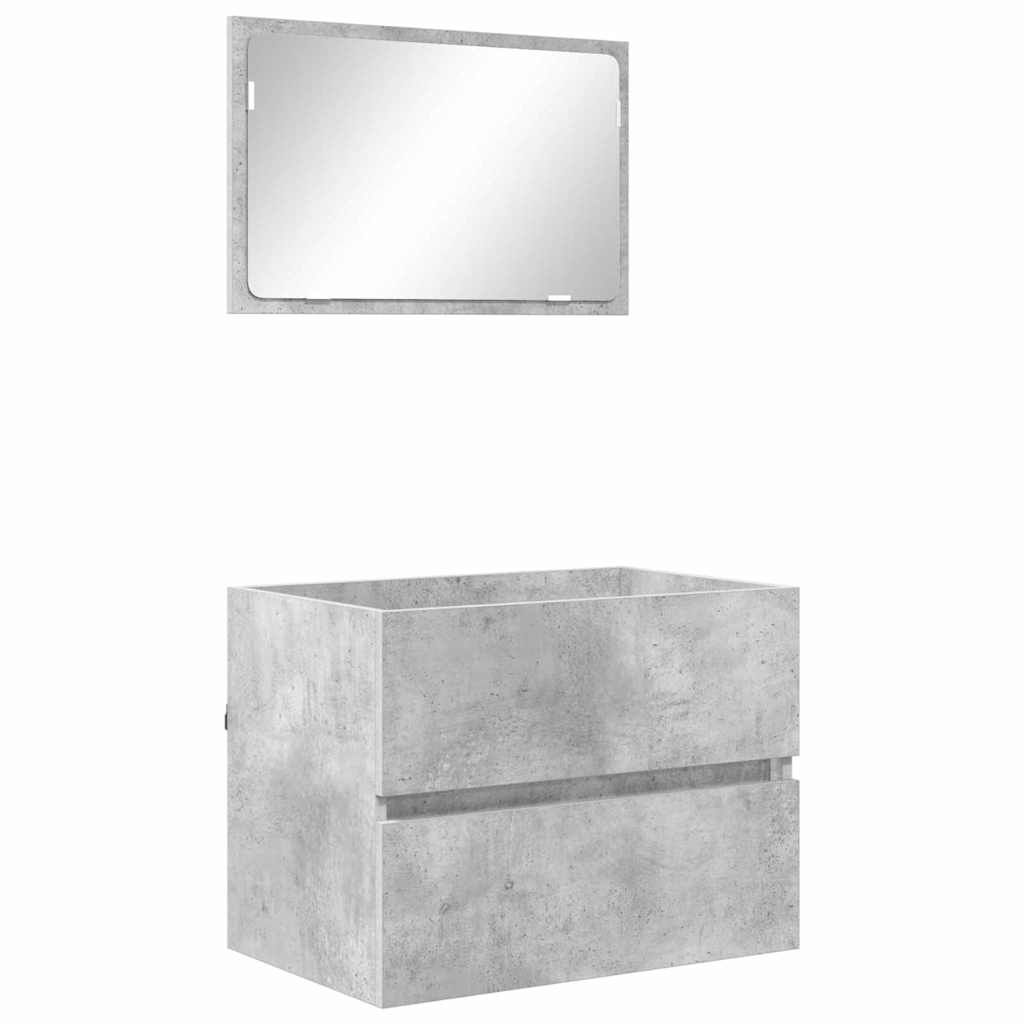 vidaXL Zestaw mebli łazienkowych Betonowy szary 60 x 38,3 x 45 cm