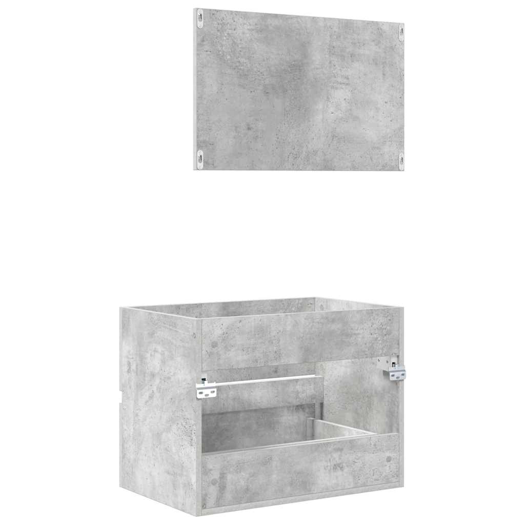 vidaXL Zestaw mebli łazienkowych Betonowy szary 60 x 38,3 x 45 cm