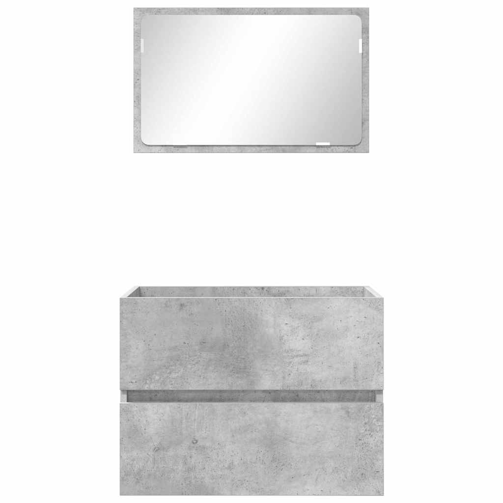 vidaXL Zestaw mebli łazienkowych Betonowy szary 60 x 38,3 x 45 cm