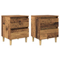 vidaXL Szafki na łóżko z szufladą 2 pcs Stare drewno 40 x 35 x 50 cm