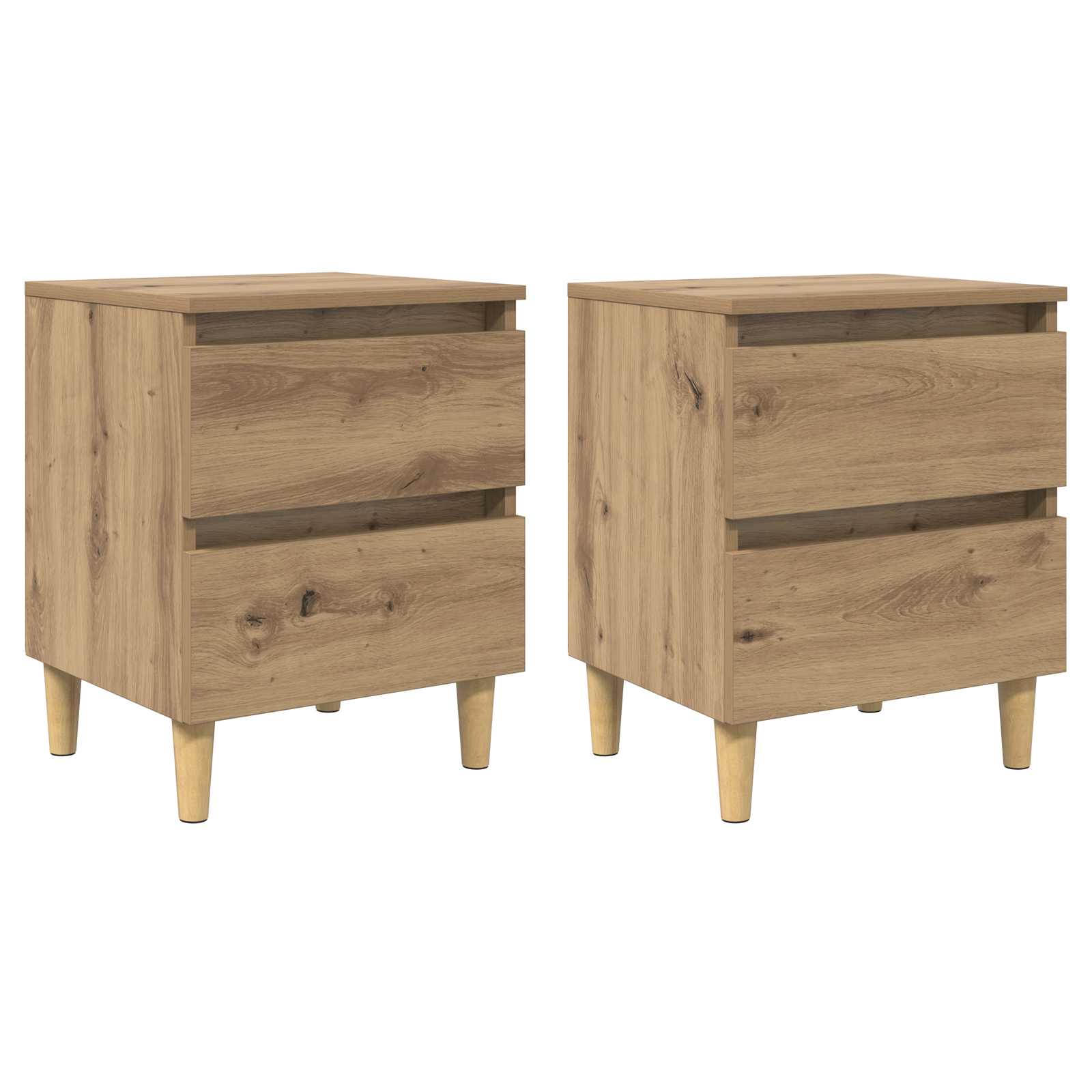 vidaXL Szafki na łóżko 2 pcs Dąb rzemieślniczy 40 x 35 x 50 cm