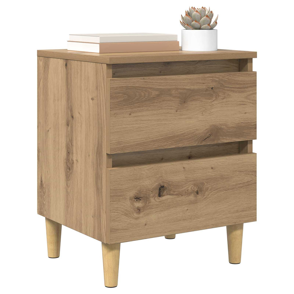 vidaXL Szafki na łóżko 2 pcs Dąb rzemieślniczy 40 x 35 x 50 cm