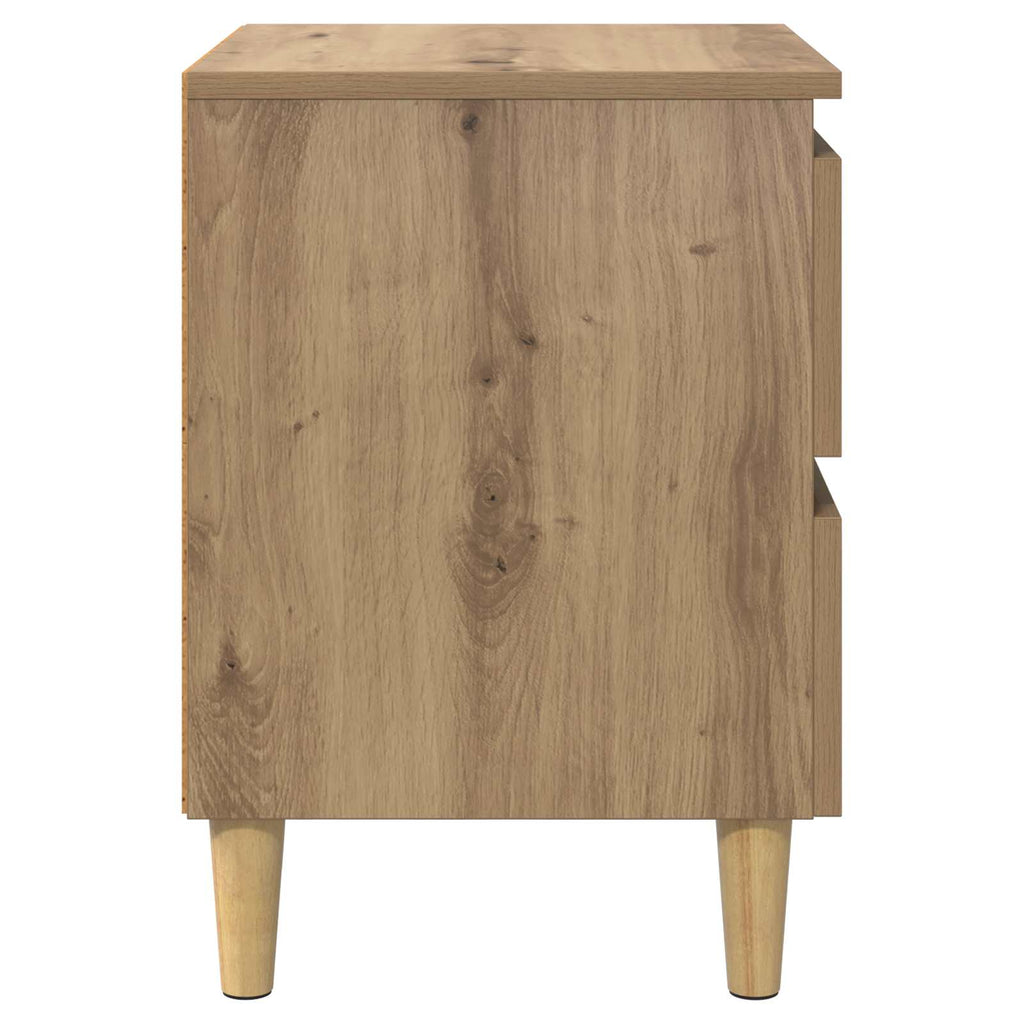 vidaXL Szafki na łóżko 2 pcs Dąb rzemieślniczy 40 x 35 x 50 cm