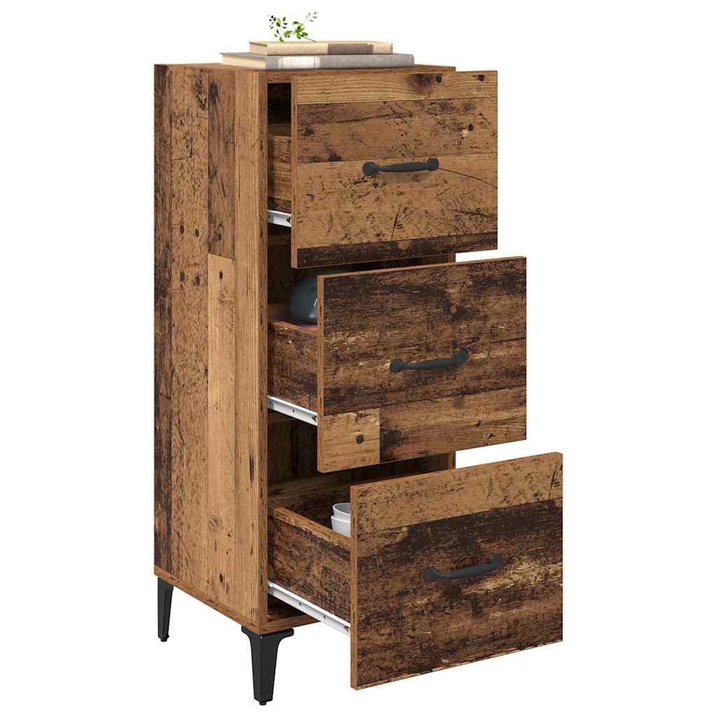 vidaXL Bufet Stare drewno 34,5 x 34 x 90 cm Materiał drewnopochodny