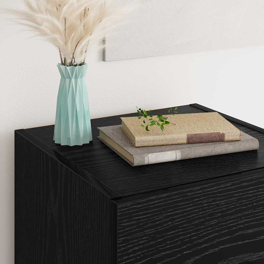 vidaXL Bufet Czarny Dąb 34,5 x 34 x 90 cm Materiał drewnopochodny