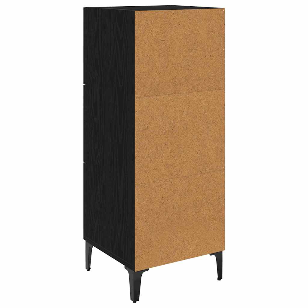 vidaXL Bufet Czarny Dąb 34,5 x 34 x 90 cm Materiał drewnopochodny