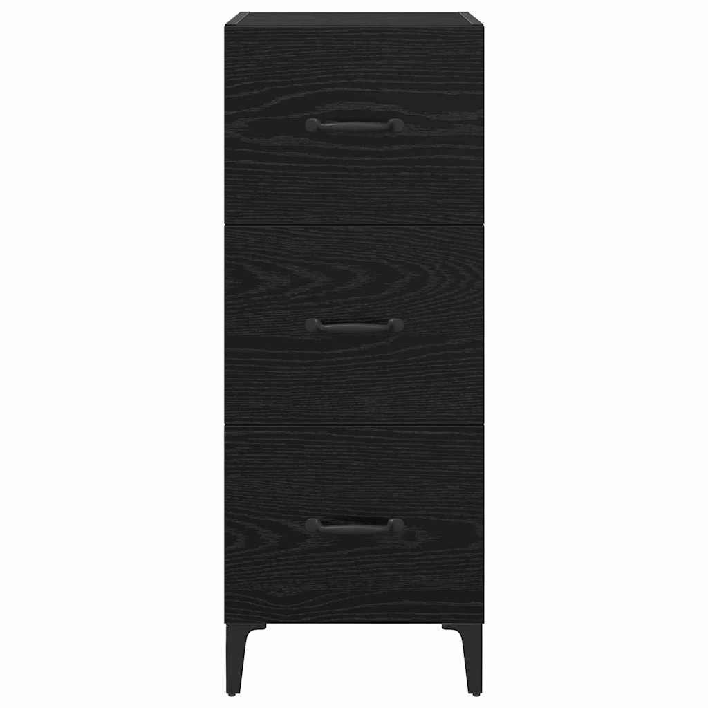 vidaXL Bufet Czarny Dąb 34,5 x 34 x 90 cm Materiał drewnopochodny