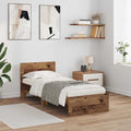 vidaXL Ramka łóżka Stare drewno 75 x 190 cm Materiał drewnopochodny