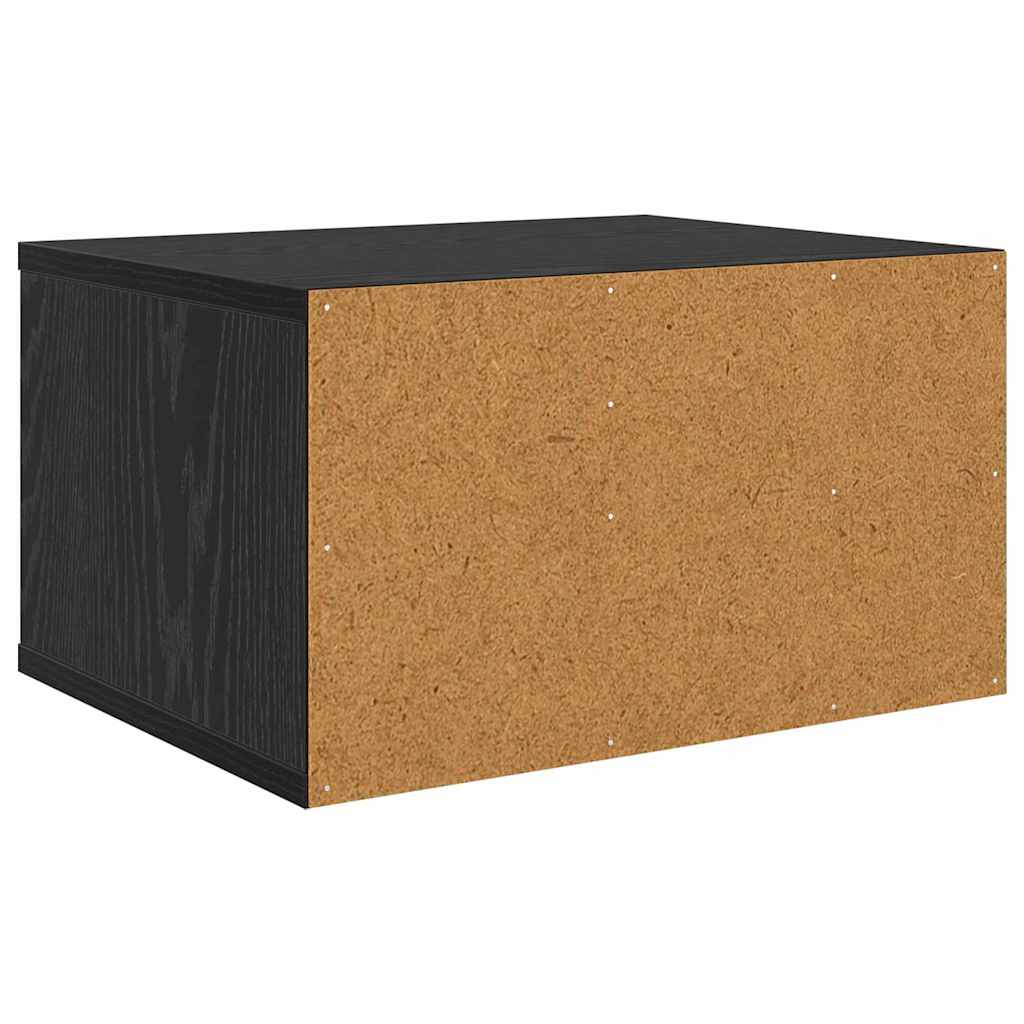 vidaXL Stojak na drukarkę z szufladą Czarny Dąb 40 x 32 x 24 cm