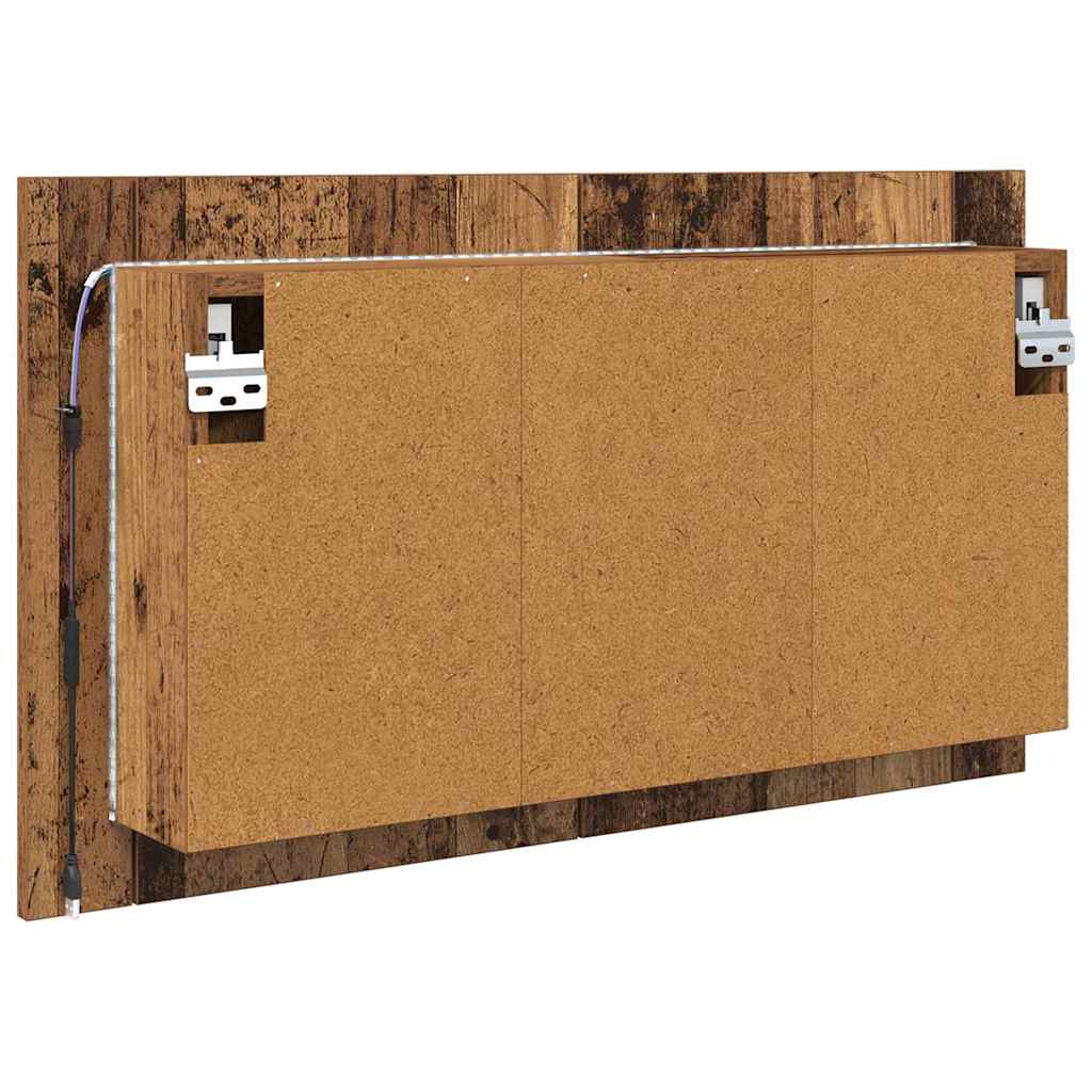 vidaXL Szafka z lustrem do łazienki Stare drewno 80 x 12 x 45 cm