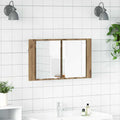 vidaXL Szafka z lustrem do łazienki Dąb rzemieślniczy 80 x 12 x 45 cm