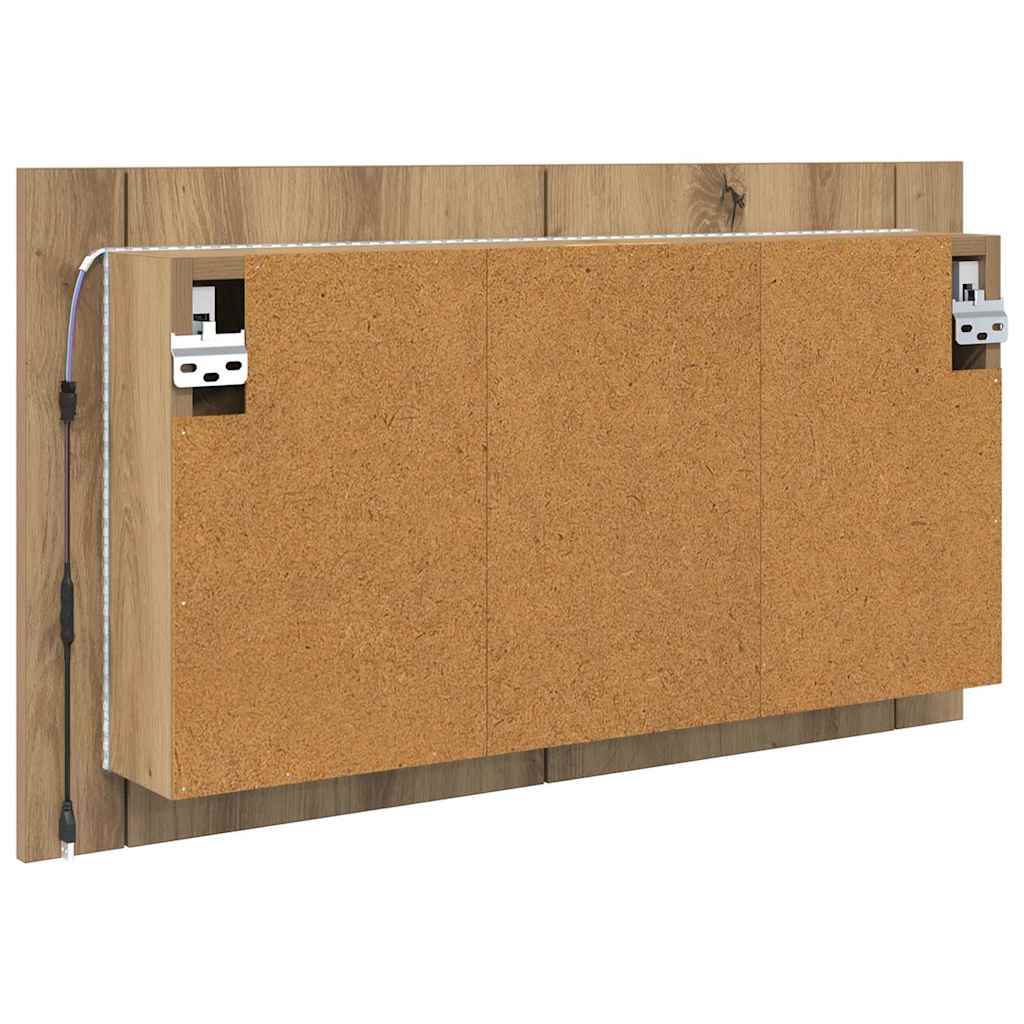 vidaXL Szafka z lustrem do łazienki Dąb rzemieślniczy 80 x 12 x 45 cm