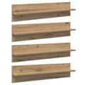 vidaXL Półki ścienne z półką 4 pcs Dąb rzemieślniczy 80 x 11,5 x 18 cm