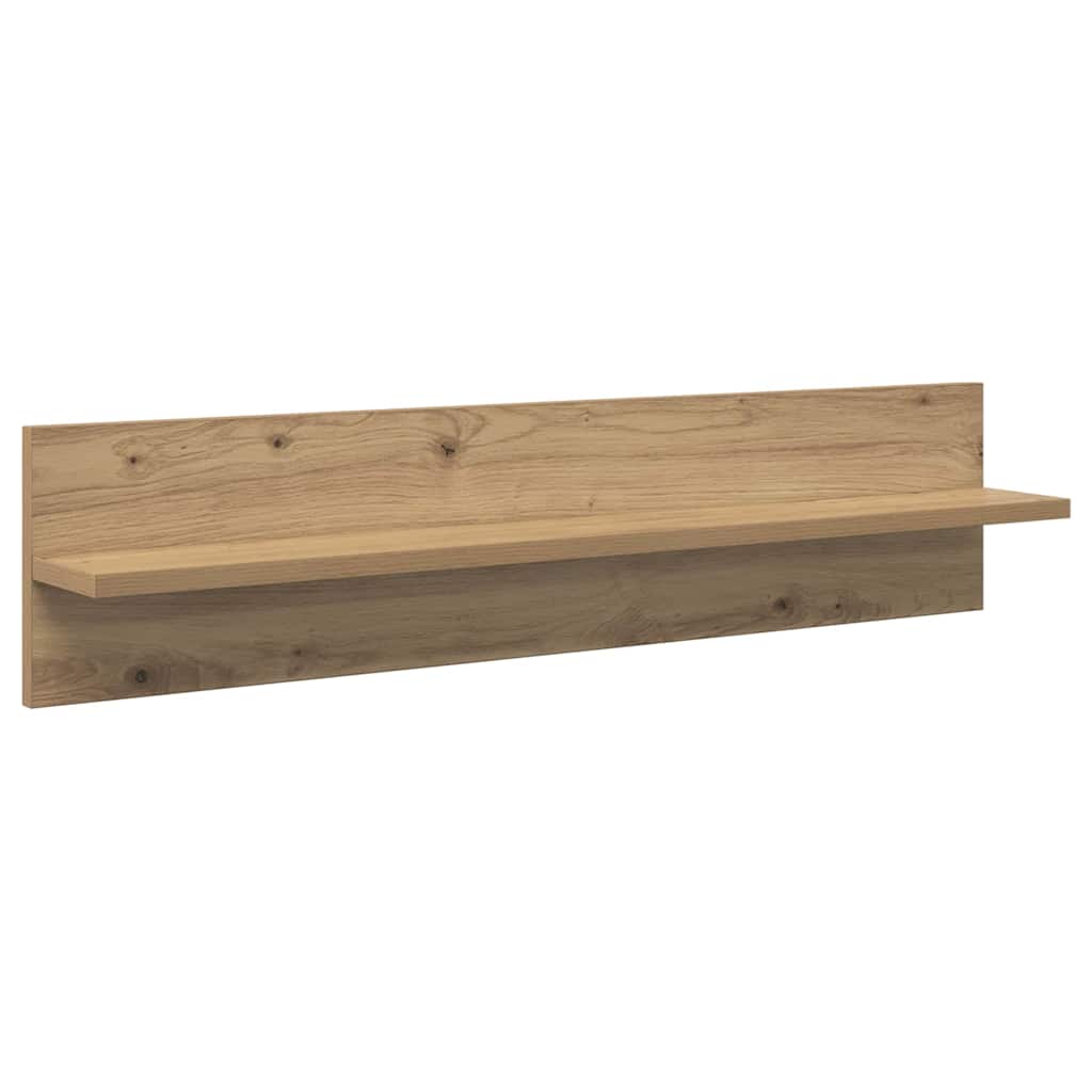 vidaXL Półki ścienne z półką 4 pcs Dąb rzemieślniczy 80 x 11,5 x 18 cm