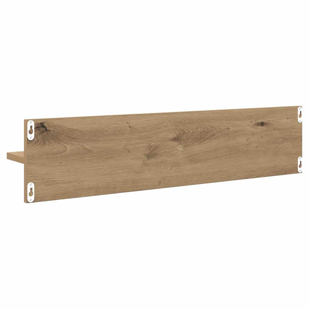 vidaXL Półki ścienne z półką 4 pcs Dąb rzemieślniczy 80 x 11,5 x 18 cm