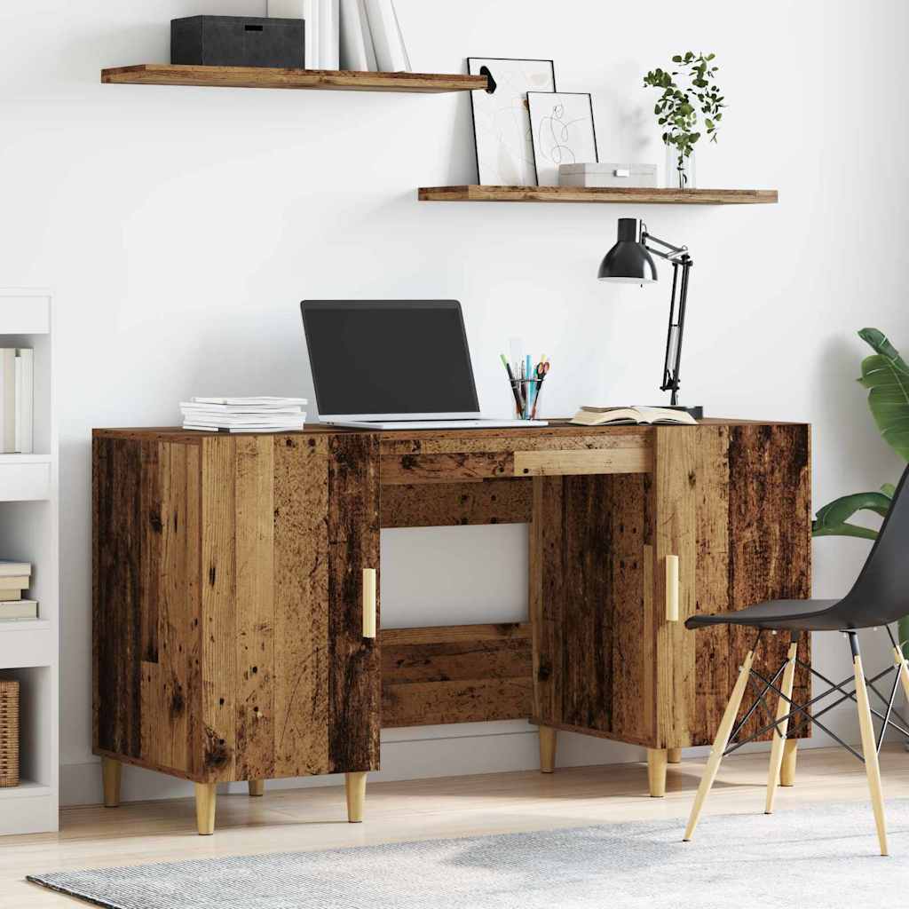 vidaXL Biurko Stare drewno 140 x 50 x 75 cm Materiał drewnopochodny