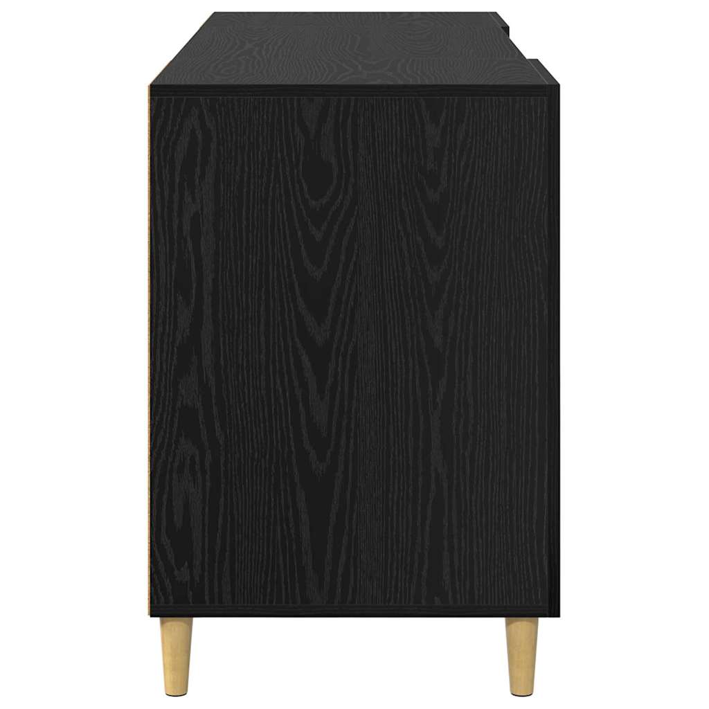 vidaXL Biurko Czarny Dąb 140 x 50 x 75 cm Materiał drewnopochodny