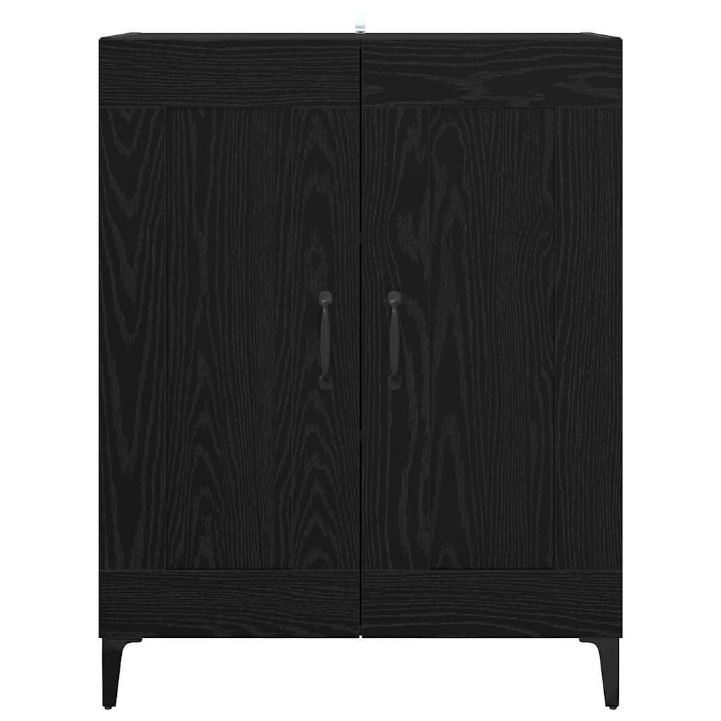 vidaXL Bufet Czarny Dąb 69,5 x 34 x 90 cm Materiał drewnopochodny