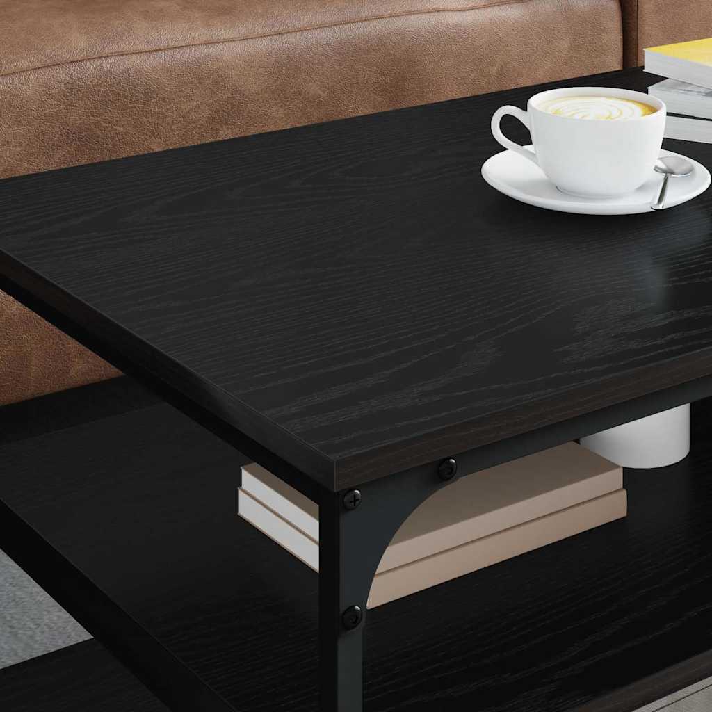 vidaXL Stolik kawowy Czarny Dąb 100 x 50 x 45 cm