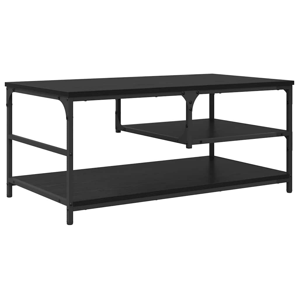 vidaXL Stolik kawowy Czarny Dąb 90 x 49 x 40 cm