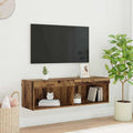 vidaXL Zestaw szafek RTV z LED Stare drewno 100 x 30 x 30 cm