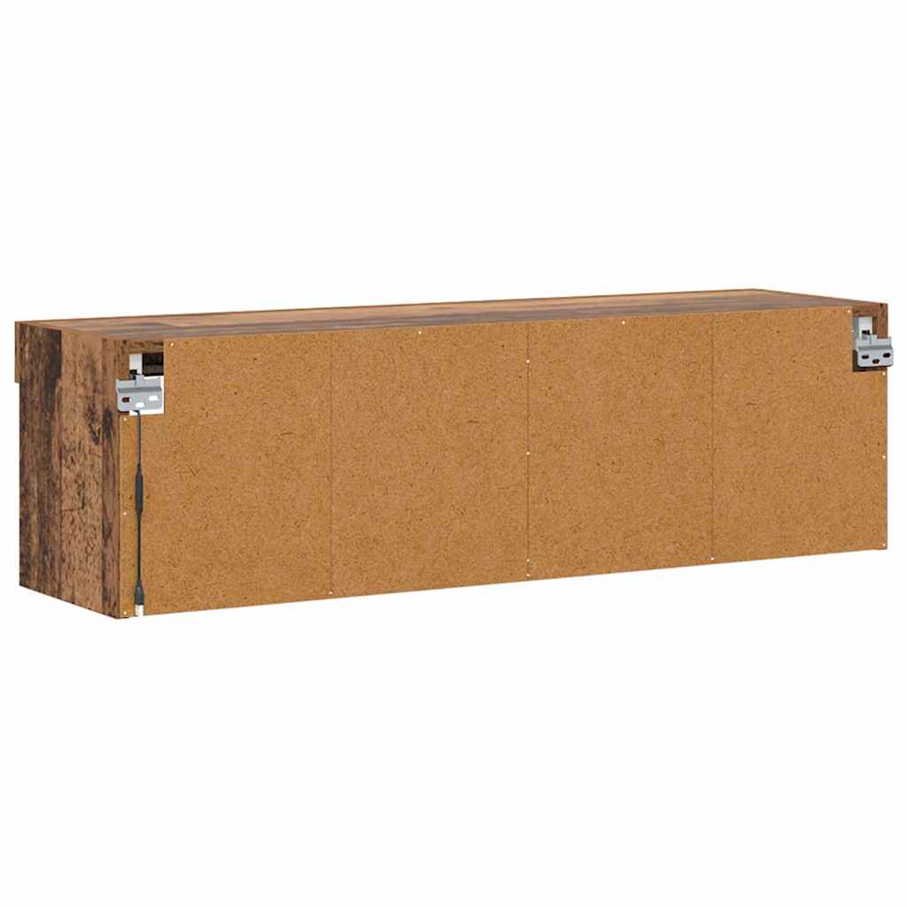 vidaXL Zestaw szafek RTV z LED Stare drewno 100 x 30 x 30 cm