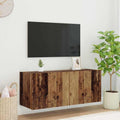 vidaXL Szafka pod telewizor z LED Stare drewno 100 x 35 x 41 cm
