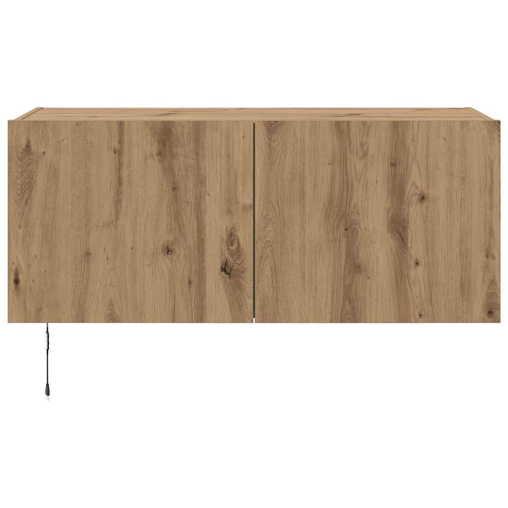 vidaXL Szafka pod telewizor z LED Dąb rzemieślniczy 100 x 35 x 41 cm