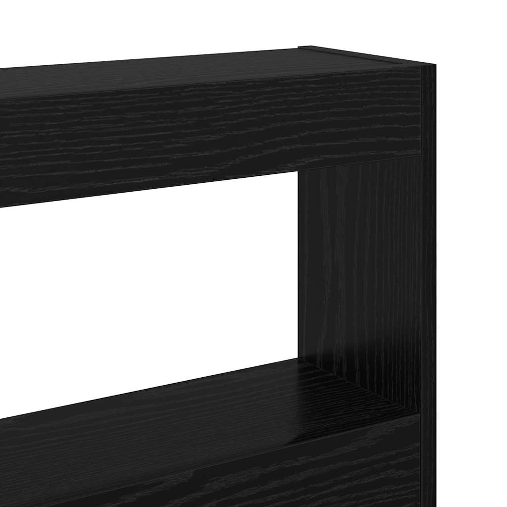 vidaXL Zagłówek Czarny Dąb 220 x 17 x 102 cm Materiał drewnopochodny